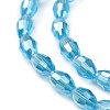 Electroplate Glass Beads Strands GC6X9MMC20Y-AB-3