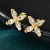 304 Stainless Steel Stud Earrings EJEW-C135-01G-06-3
