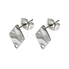Non-Tarnish 304 Stainless Steel Stud Earring Findings STAS-L024-003P-05-1