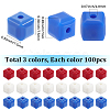 300Pcs 3 Colors Opaque Acrylic Beads MACR-SC0002-01-2