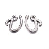 Gunmetal Plated Alloy Letter Pendants PALLOY-J718-01B-U-1
