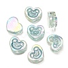 UV Plating Rainbow Iridescent Acrylic Beads OACR-G012-11B-1