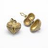 Brass Prayer Box Pendants KK-F722-24C-RS-2