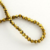 Electroplate Glass Bead Strands EGLA-R094-3mm-01-2