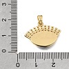 Brass Micro Pave Clear Cubic Zirconia Pendants KK-C263-22I-G-3