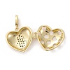 Brass Micro Pave Clear Cubic Zirconia Diffuser Locket Pendants ZIRC-E165-17G-2