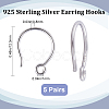 Anti-Tarnish 5 Pair 925 Sterling Silver Earring Hooks STER-BBC0002-01-2