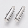 Brass Slide On End Clasp Tubes KK-Q747-11D-P-1