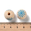 Printed Wood European Beads WOOD-Z002-08G-3