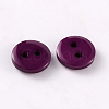 2-Hole Flat Round Resin Sewing Buttons for Costume Design BUTT-E119-36L-07-2