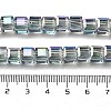 Electroplate Glass Beads Strands EGLA-H108-01A-FR01-4