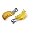 Transparent Spray Painted Glass Pendants GLAA-N035-021-F05-3