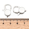 Flat Round Brass Enamel Lobster Claw Clasps KK-Z147-02P-B-4