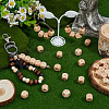 156Pcs 26 Styles Wood European Beads WOOD-SC0002-29-4