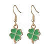 Clover Alloy Enamel Dangle Earrings EJEW-JE06614-5