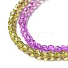 Transparent Gradient Color Glass Beads Strands GLAA-H021-01B-03-3