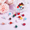 80Pcs Imitation Gemstone Acrylic Pendants PALLOY-HY00100-2
