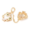 Brass Micro Pave Cubic Zirconia Peg Bails KK-A279-09G-2