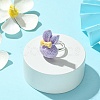 Bunny Resin Finger Ring RJEW-JR00638-01-2