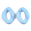 Opaque Spray Painted Acrylic Linking Rings X-OACR-S036-001A-I14-2