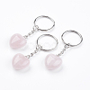 Natural Rose Quartz Keychain KEYC-F019-02J-1