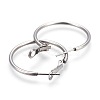 Tarnish Resistant 201 Stainless Steel Hoop Earrings EJEW-F188-24P-A-2