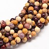 Natural Mookaite Round Bead Strands G-P072-34-4mm-1