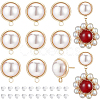 12Pcs Brass Dome/Half Round Stud Earring Findings KK-BC0008-82-1