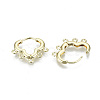 Brass Huggie Hoop Earring KK-N227-59-NF-3