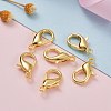 Golden Tone Zinc Alloy Lobster Claw Clasps X-E106-G-NF-6