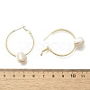 Brass Heart Hoop Earrings EJEW-A121-13G-3