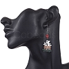 Halloween Series Alloy Enamel Dangle Earrings EJEW-JE06522-3
