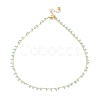 Brass Handmade Glass Beaded   Necklaces NJEW-JN03135-01-1