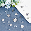 40Pcs 5 Styles Flat Round 304 Stainless Steel Earring Hooks Settings STAS-UN0026-16-4