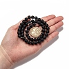 Grade A Natural Black Agate Beads Strands G447-4-5