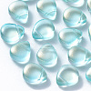 Transparent Spray Painted Glass Beads GLAA-T016-29D-1