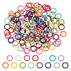 PandaHall Elite 225Pcs 15 Colors SPray Painted Zinc Alloy Jump Rings FIND-H0010-91A-1