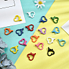 24Pcs 12 Colors Spray Painted Eco-Friendly Alloy Lobster Claw Clasps FIND-PH0003-34-2