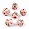 Painted Natural Wood Beads WOOD-T021-51A-11-1