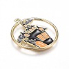 Halloween Theme Alloy Enamel Pendants X-ENAM-J649-12LG-02-3