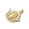 Brass Micro Pave Clear Cubic Zirconia Pendants KK-I708-03F-G-2