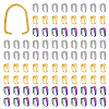 90Pcs 3 Colors 304 Stainless Steel Snap on Bails STAS-DC0012-26-1