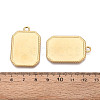 304 Stainless Steel Pendant Cabochon Settings STAS-N108-76G-3