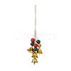 Christmas Theme Schima Wood Beaded Pendant Decorations HJEW-JM00925-3
