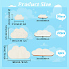 Olycraft 36Pcs 3 Style Cloud Shape Unfinished Wood Slices WOOD-OC0002-67-2