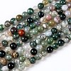 Round Natural Indian Agate Beads Strands X-G-S122-6mm-1