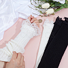 2 Pairs 2 Colors Acrylic Fibers Long Mesh Lace Gloves AJEW-CN0006-66-3