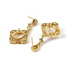 Rack Plating Brass with Cubic Zirconia Stud Earrings Finding KK-Z085-13G-2