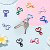 40Pcs 10 Colors Zinc Alloy Baking Paint Swivel Clasps FIND-SP0004-88-5