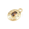Brass Micro Pave Cubic Zirconia Pendants KK-Z151-16G-03-2